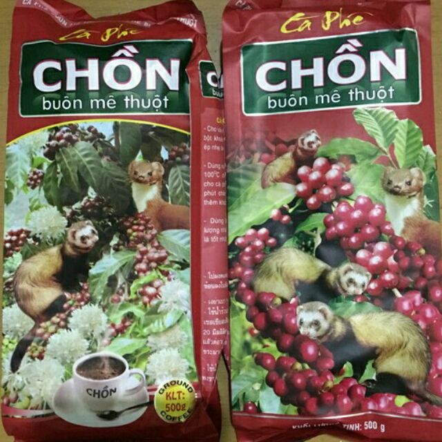 Sỉ 5kg cà phê Chồn bao bì màu đỏ