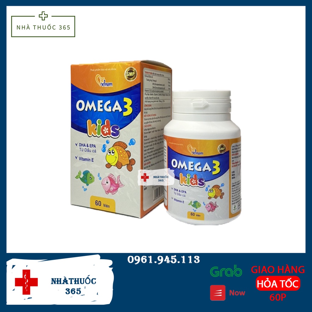 Viên uống Omega kid bổ măt, phát triển trí nào hộp 60 viên