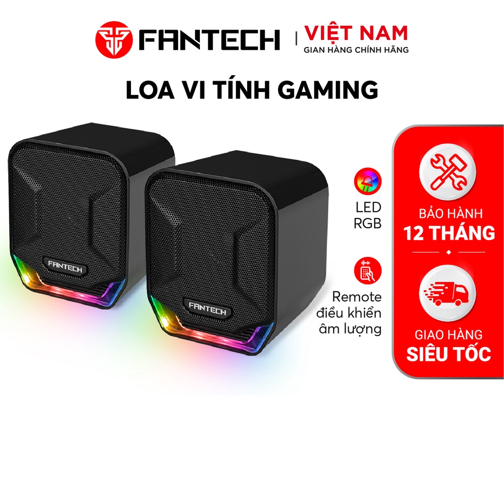 Loa Vi Tính Gaming Siêu Gọn Nhẹ Fantech GS202 SONAR LED RGB Đẹp Mắt Phân Phối Chính Hãng