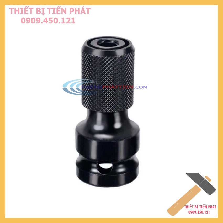 Đầu Chuyển Bu Lông 1/2 Sang Mũi Bắn Vít, Mũi Bắn Lục Giác 6.35mm Cao Cấp