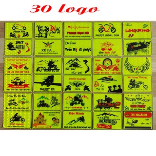 combo 30 logo phượt phản quang