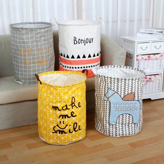 [15 mẫu] Giỏ sọt vải đựng đồ chơi đa năng, đựng đồ dơ, quần áo bẩn size lớn 35*40cm