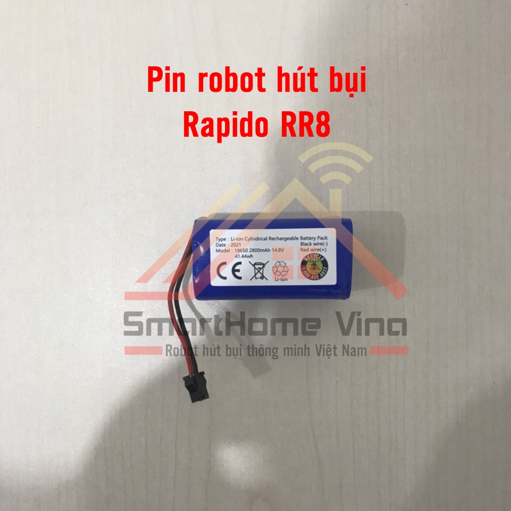 Pin robot hút bụi Rapido RR8. Bảo hành 3 tháng.