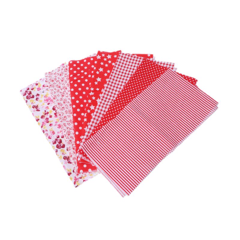 Bộ 7 Tấm Vải Cotton Họa Tiết Hoa Xinh Xắn