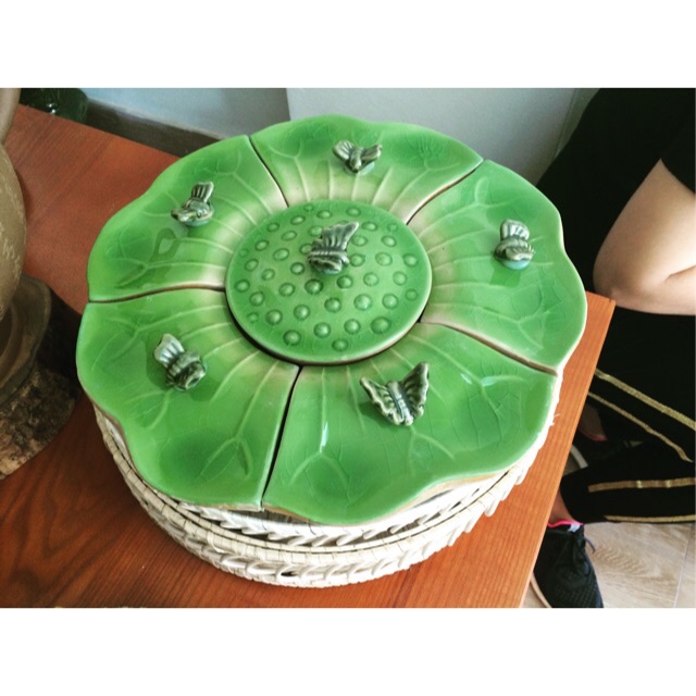 ( chọn mẫu) Khay mứt gốm sứ Bát Tràng size to