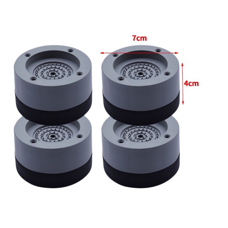 Đế chống rung, chống trơn máy giặt set 4 chân (Hàng nhập chuẩn loại 1)