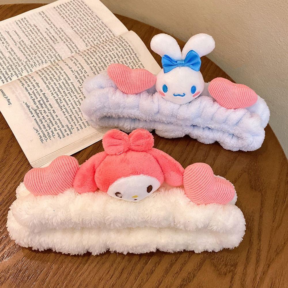 Băng đô cài tóc rửa mặt Phủ Lông Chống Trượt In Hình Kuromi Dễ Thương Dùng Làm Quà Tặng Cho Bé