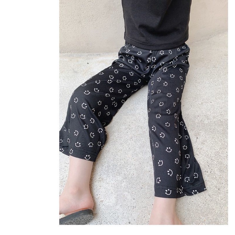 [Babycat] Hàng Có Sẵn Quần Ống Rộng Bằng Lụa Lạnh Phong Cách Hàn Nhật Mùa Hè Chống Muỗi Phong Cách Phương Tây Dành Cho Bé Gái