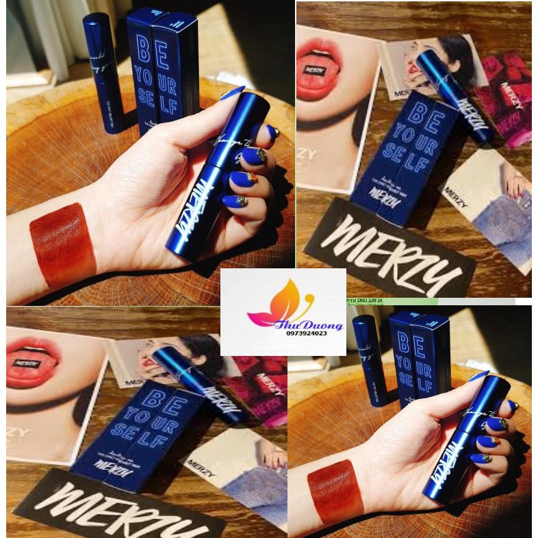 [HOT ITEM] Son Kem Lì Merzy The First Velvet Tint Limited Edition #V6 VỎ XANH (Ver Classic Blue)