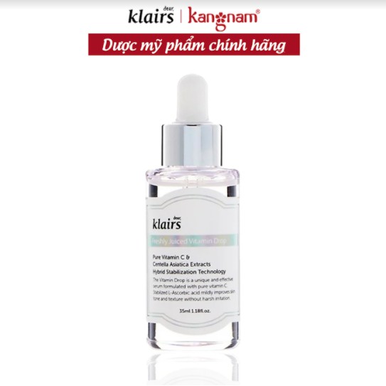 [Mã FMCGM50 - 8% đơn 250K] Serum hoa quả dưỡng trắng da Klairs Freshly Jucied Vitamin Drop Serum 25ml