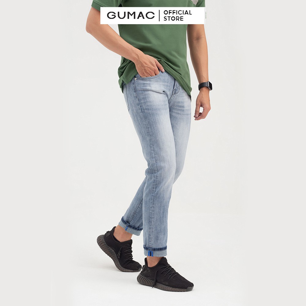 [Mã WABRGD12 giảm 10% đơn 250K] Quần jean nam dài cơ bản GUMAC lịch lãm QJNB6120 | BigBuy360 - bigbuy360.vn