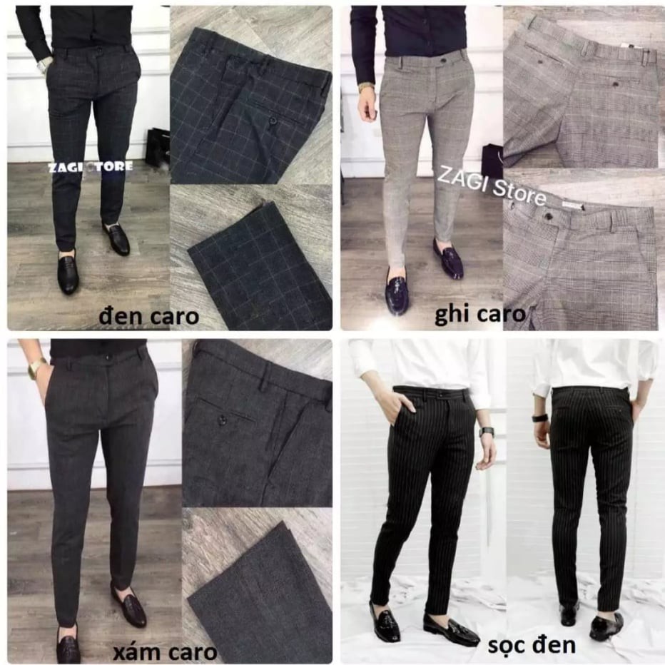 (VẢI XUẤT KHẨU) QUẦN ÂU NAM HÀN QUỐC XÁM CARO 2019 (Được Trợ Giá) | BigBuy360 - bigbuy360.vn