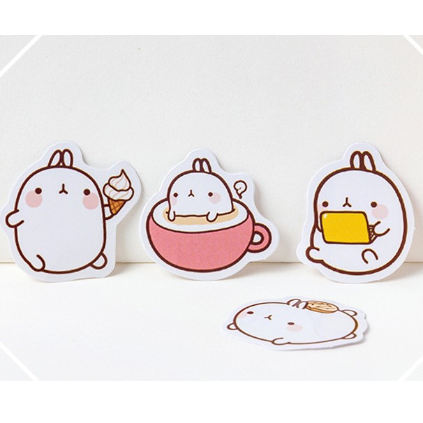 Hộp 45 miếng sticker mẫu thỏ khoai tây