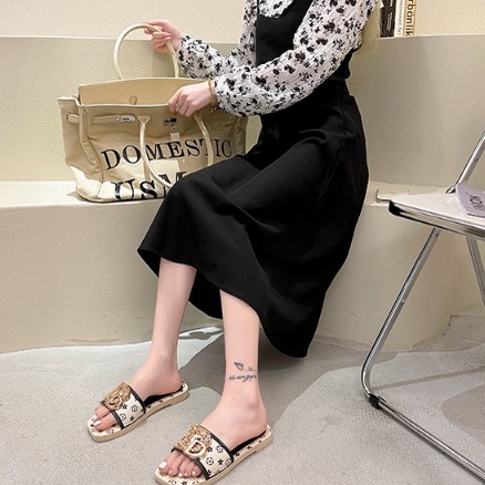 Dép Quai Ngang Thời Trang Nữ Kiểu Dáng Sang Trọng - Dép Đế Nhựa Dẻo Chống Trơn Trợt