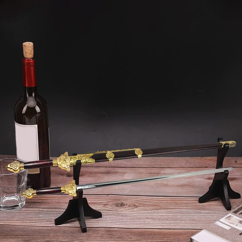 Set 2 Giá Đỡ Kiếm Samurai Bằng Acrylic Màu Đen Chất Lượng Cao