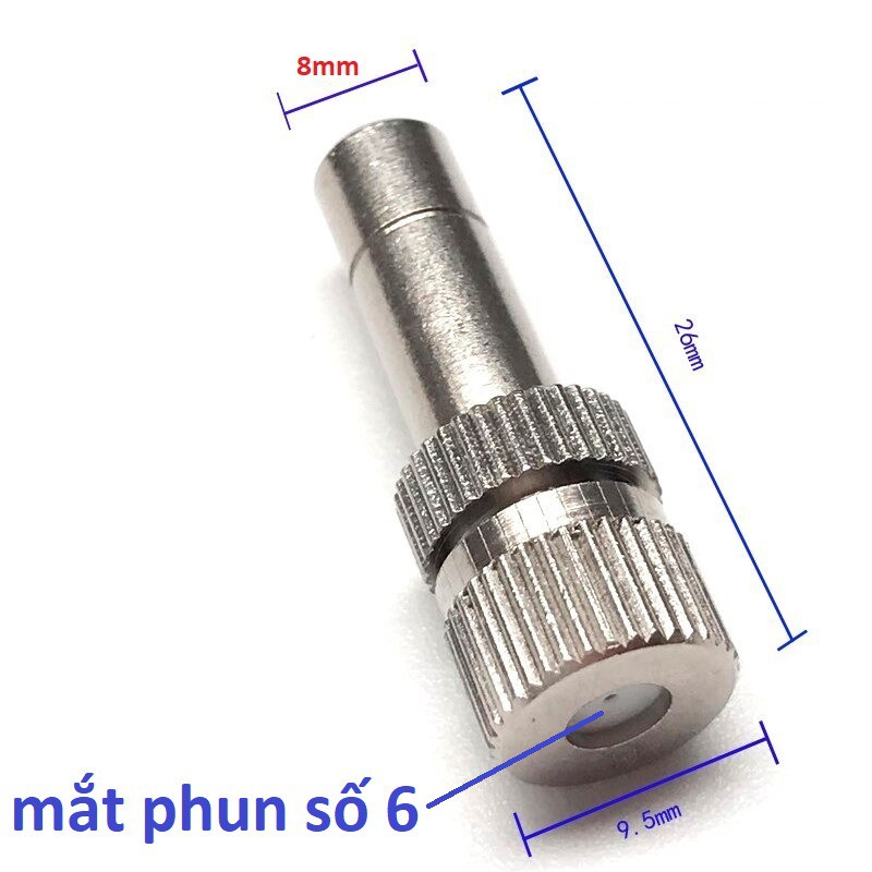 Béc phun sương inox số 2-3-5-6-7-8 tưới lan/rau/ hoa