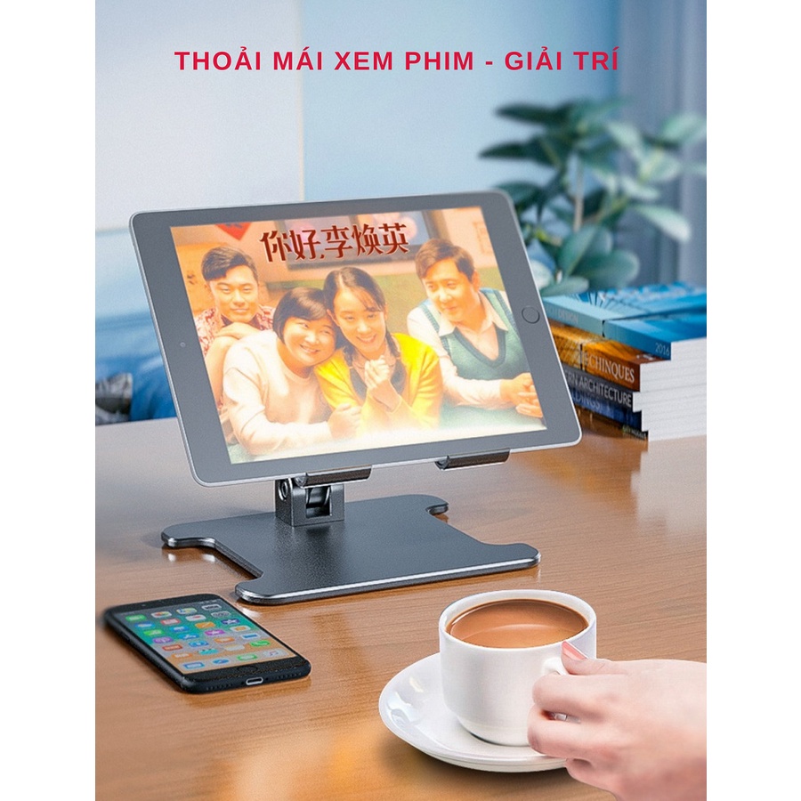 DigiMix Giá Đỡ Để Bàn Dành Cho Máy Tính Bảng, Ipad - Chất Liệu Hợp Kim Nhôm Cao Cấp Hàng Chính Hãng