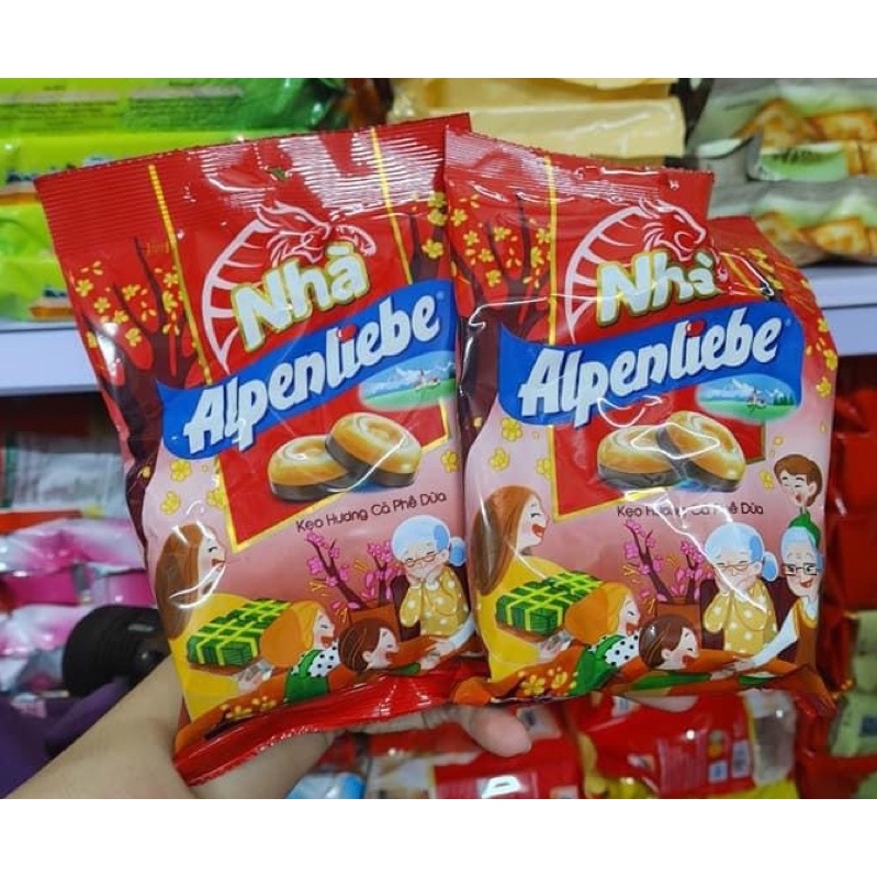 KẸO ALPENLIEBE HƯƠNG CÀ PHÊ DỪA 119G