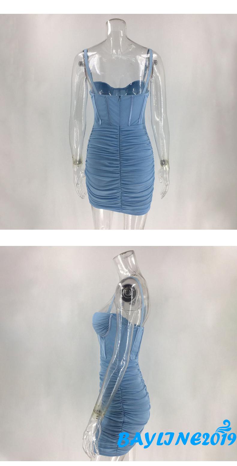 Đầm Dây Nữ Lưng Trần Xếp Ly Quyến Rũ | BigBuy360 - bigbuy360.vn