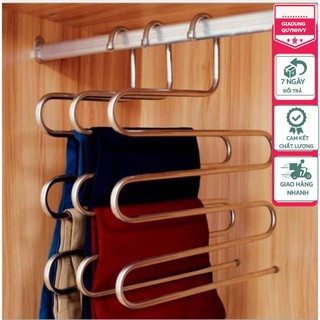 Móc treo quần áo ikea - inox 5 tầng