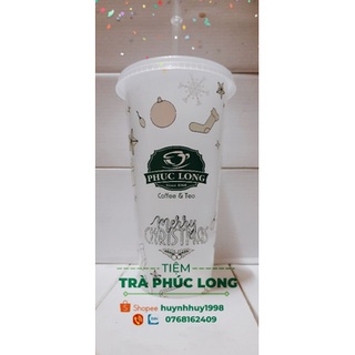 [THANH LÝ] Ly đổi màu Giáng sinh Phúc Long 710ml