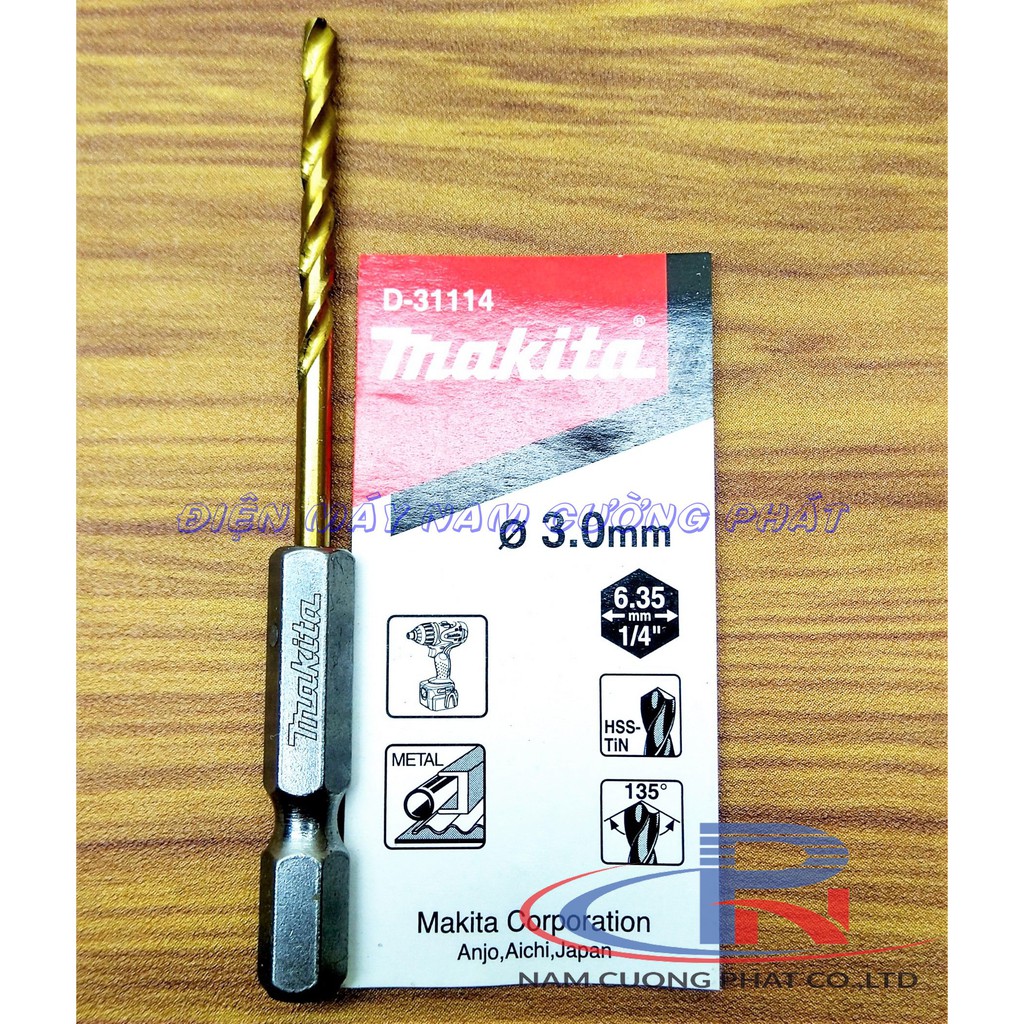 Mũi khoan sắt, thép, Inox chuôi lục giác Makita 2.5-8 mm