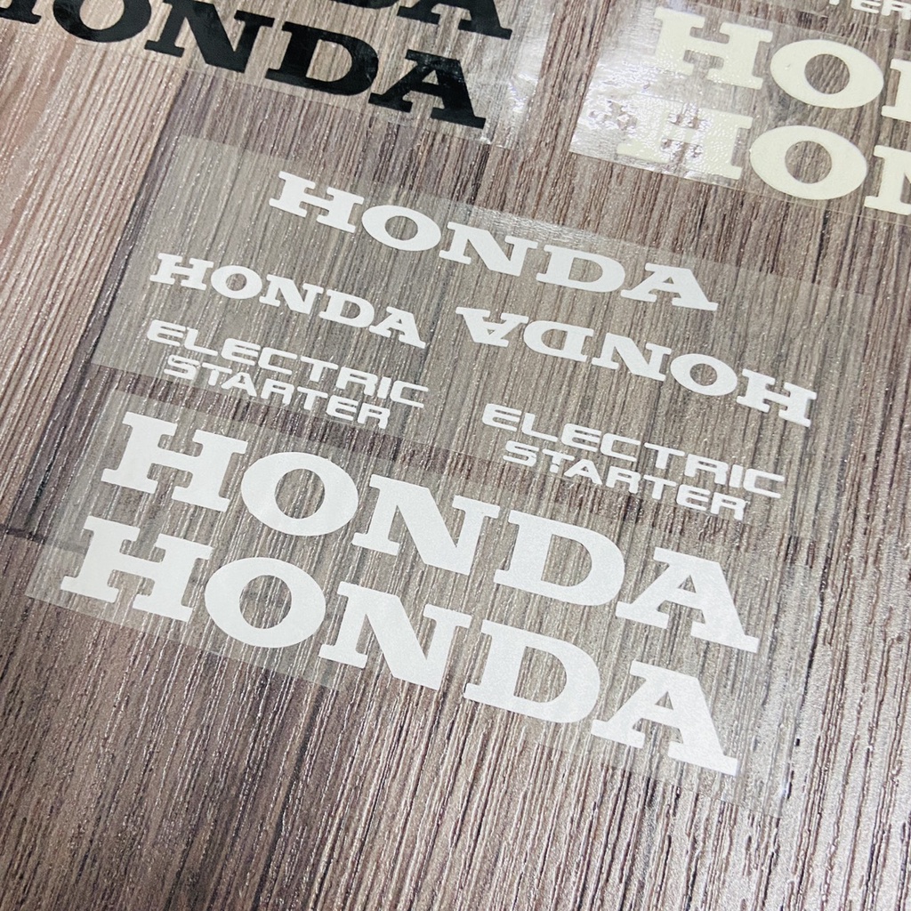 Combo 7 tem Honda Electric Starter nền trong dán nhiều dòng xe máy, xe tay ga Honda