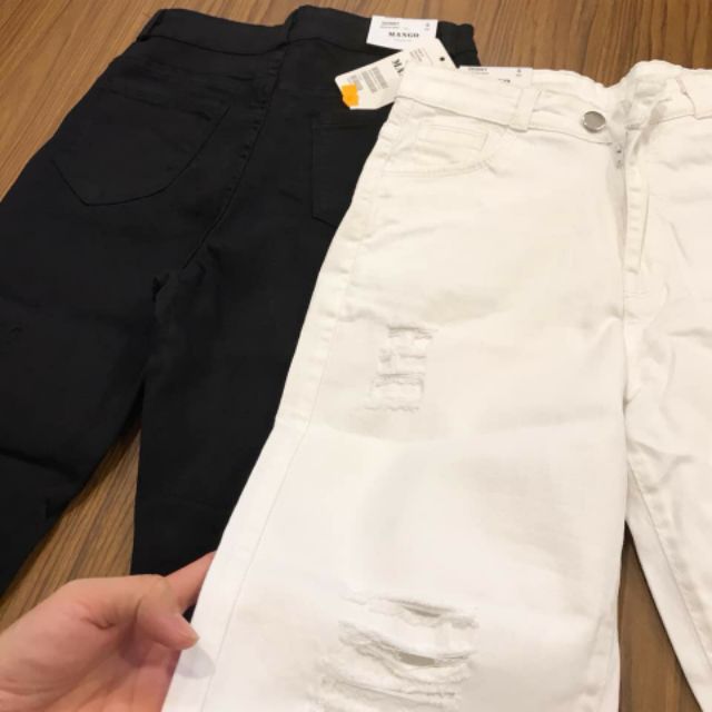 Lenkapas - Quần kaki rách cá tính - 2 màu: đen/trắng | BigBuy360 - bigbuy360.vn