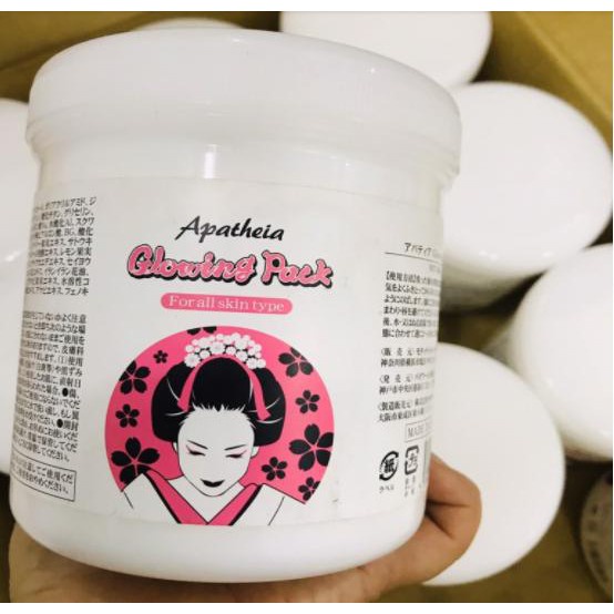 Kem ủ trắng cô gái Apatheia Glowing Pack Nhật Bản, ủ trắng mạnh mẽ an toàn - Hũ 500g