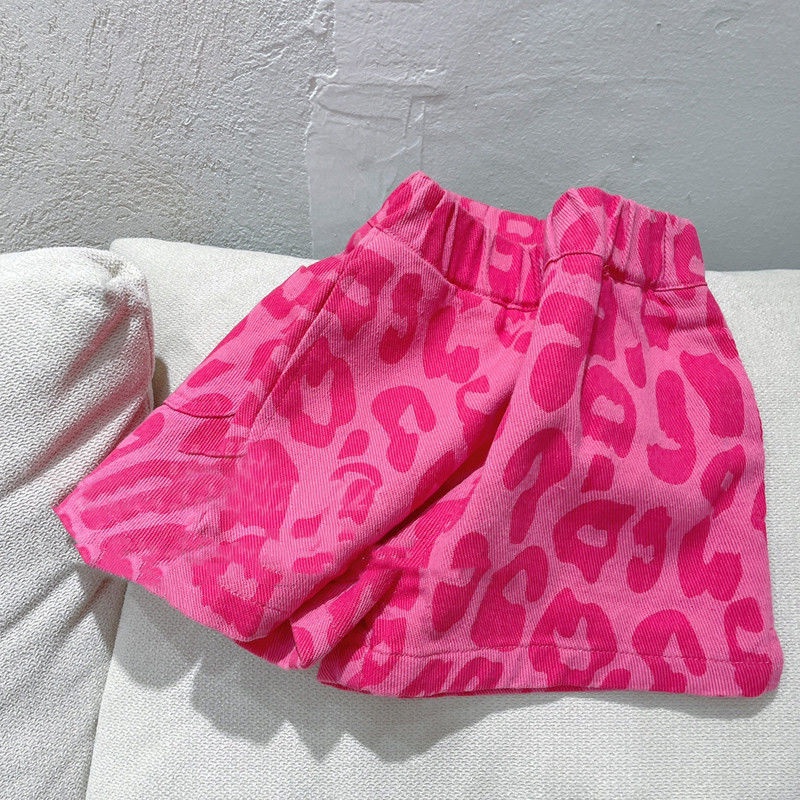 Set Áo Thun Ngắn Tay + Quần Short Ống Rộng Thời Trang Hàn Quốc Mới Cho Bé Gái