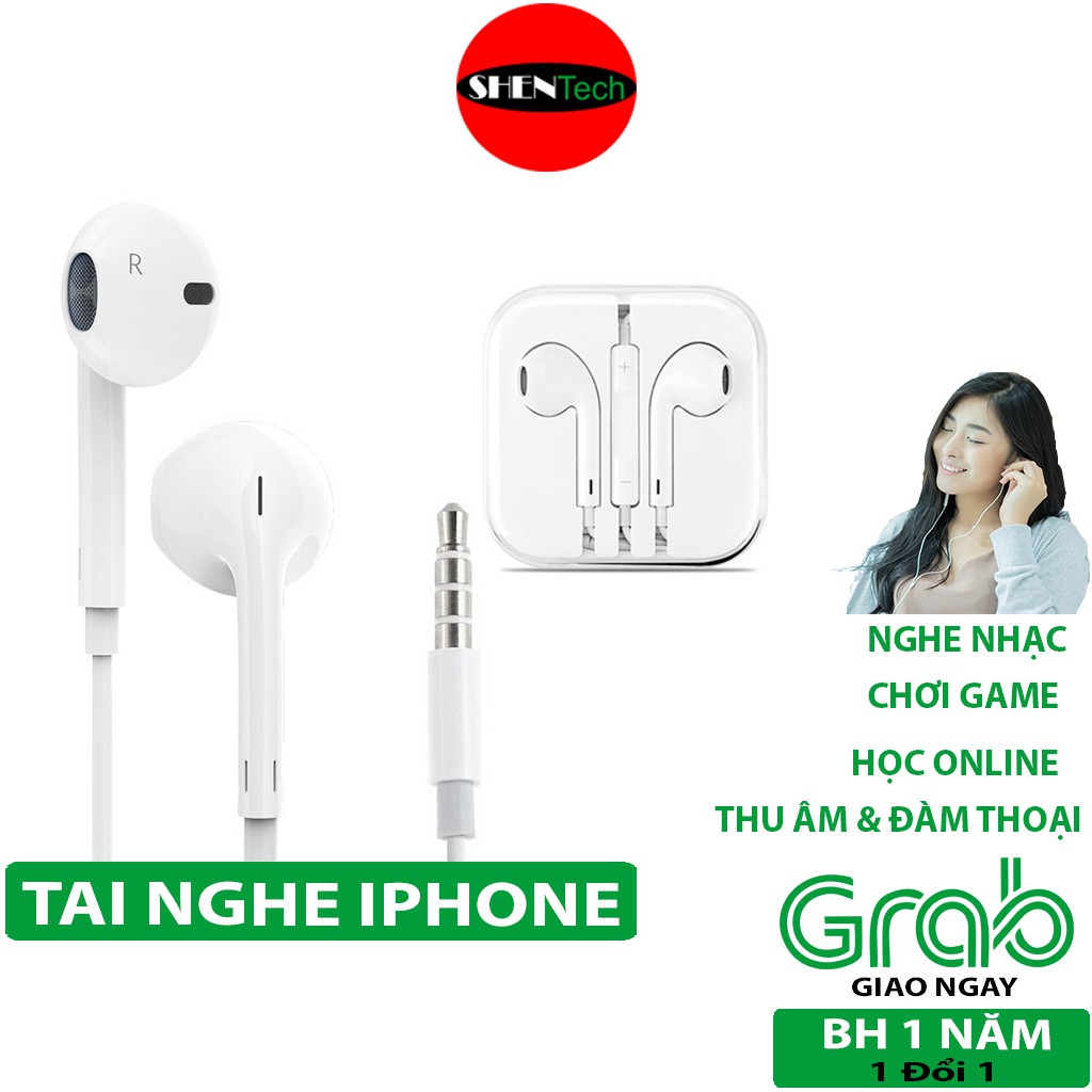 Tai nghe iphone 6 6s chính hãng thích hợp ip5 ip5s ip6 ip6s 6splus 6plus SE giá rẻ bảo hành 1 năm lỗi 1 đổi 1