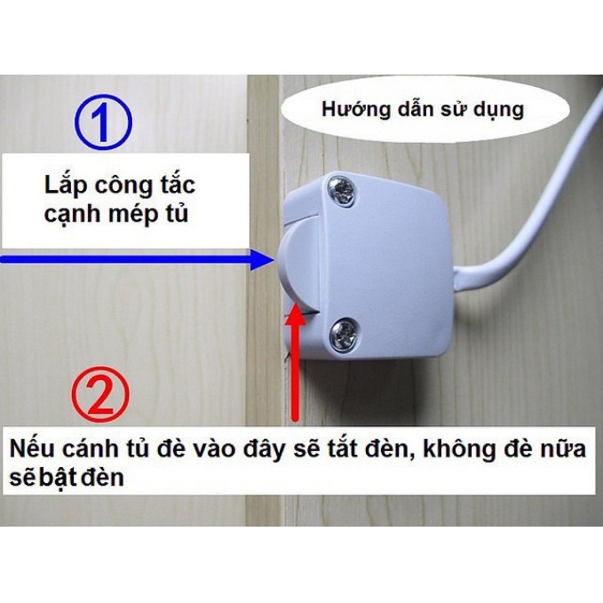 Công tắc cơ bật tắt đèn tự động lắp tủ quần áo, tủ bếp, tủ rượu , mở cửa sáng đèn