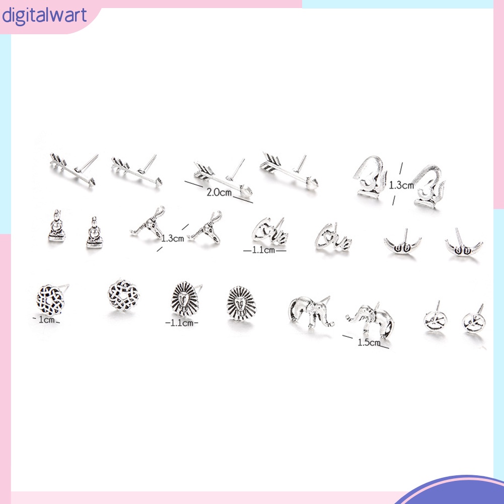 Set 11 đôi khuyên tai phong cách cổ điển xinh xắn dành cho nữ