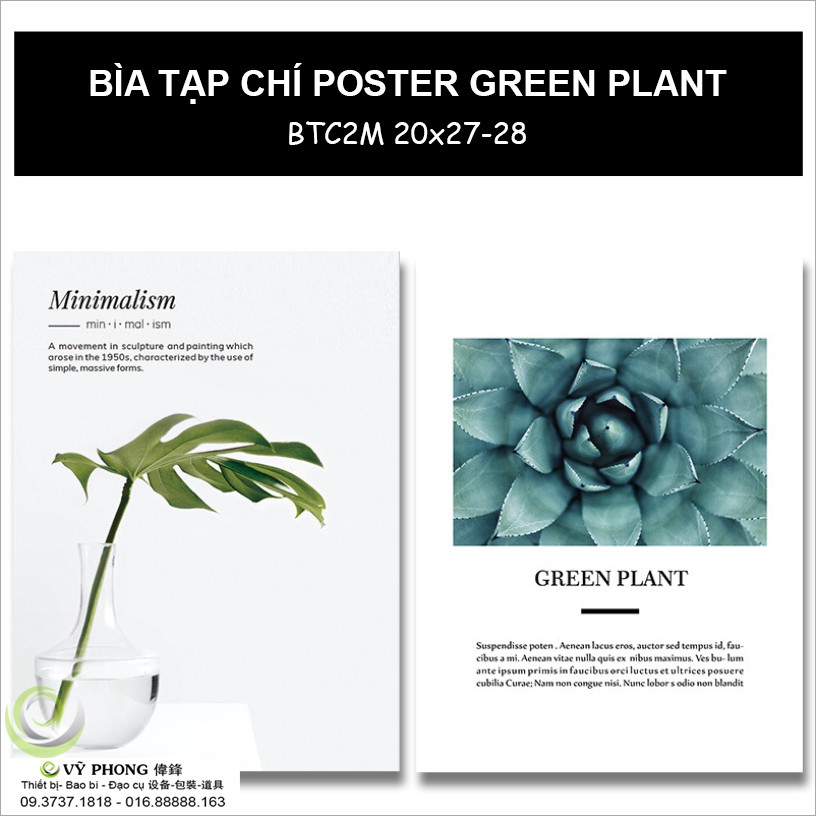 BÌA TẠP CHÍ 2 MẶT 20x27cm POSTER CHỤP ẢNH SẢN PHẨM PHỤ KIỆN TRANG TRÍ BTC2M20x27-25,26,27,28