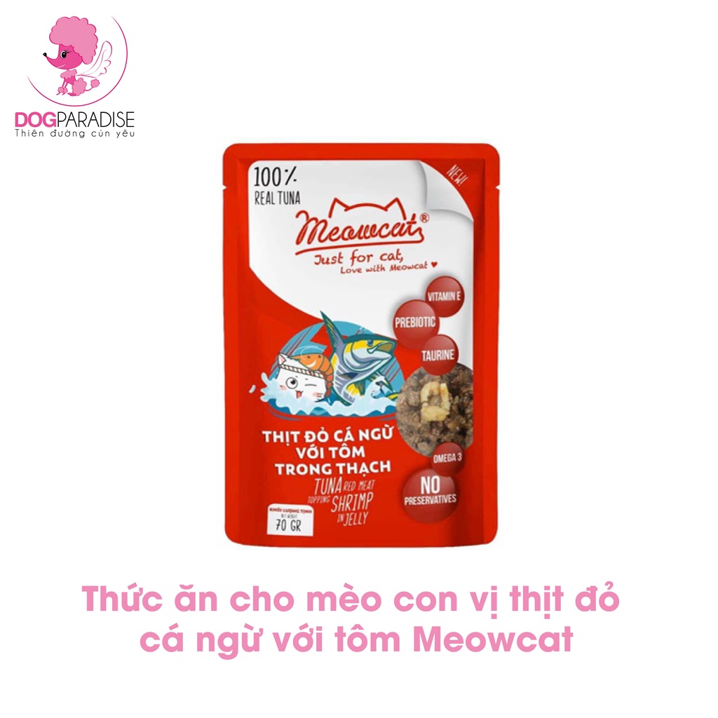 Thức ăn pate cho mèo nhiều vị 70g MEOWCAT - Dog Paradise