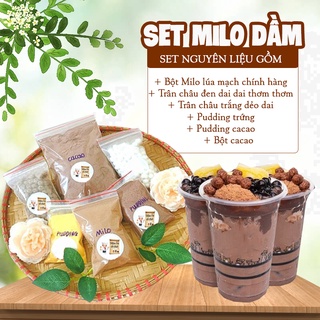 💖ĂN LÀ MÊ💖 Set Milo Dầm Trân Châu Pudding 10-20 Chén + Công Thức Dễ Làm Thành Công 100%