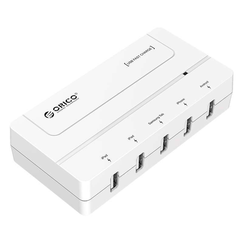 Bộ Sạc Nhanh 30W 5 Cổng ORICO - Bộ Sạc Để Bàn USB 5 Cổng