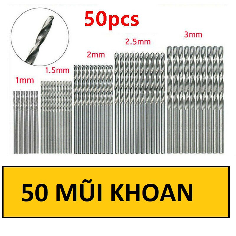 Mũi khoan thép,mũi khoan_50 pcs