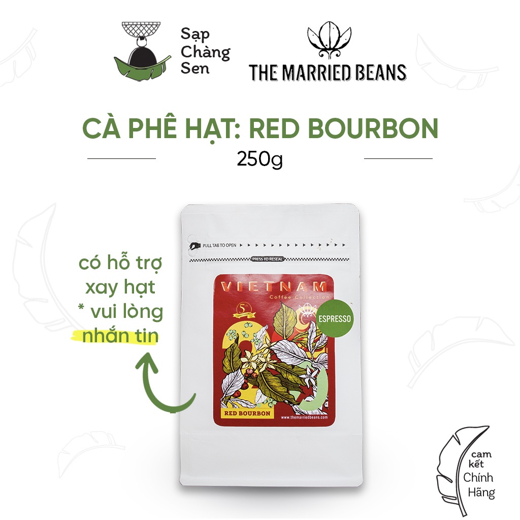 [ Có hỗ trợ xay ] Cà phê Arabica nguyên hạt (The Married Beans) - 250g