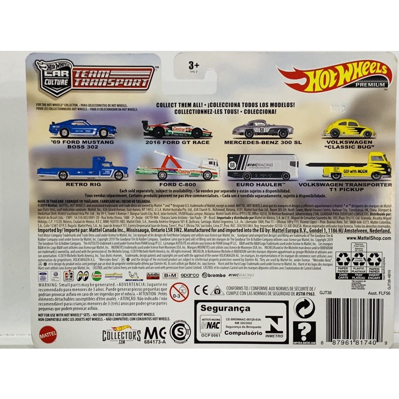 Hobby Store xe mô hình Hot Wheels Team Transport Ford Mustang Boss 302 Retro Rig