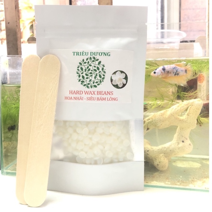 Sáp wax cao cấp HƯƠNG HOA NHÀI TD bịch túi zip bạc 100gr, bám lông đi lông hiệu quả. Tặng que lấy sáp