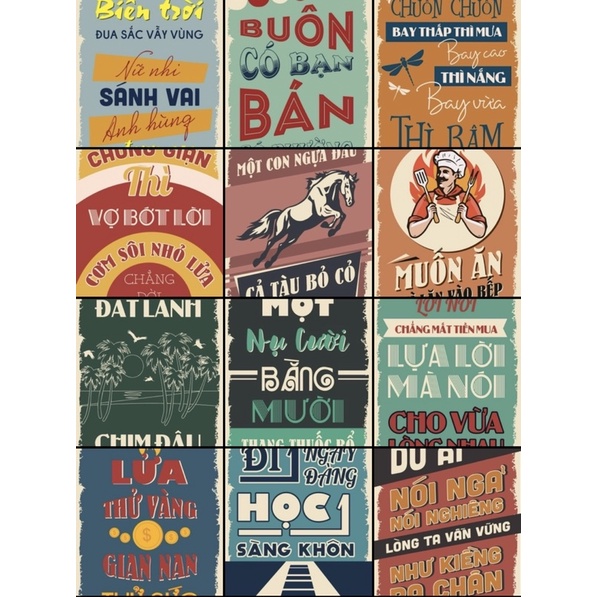 DECAL POSTER DÁN TƯỜNG TRANG TRÍ CỬA HÀNG/CAFE CỔ ĐIỂN VINTAGE