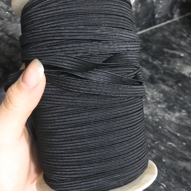Thun luồn quần áo 1cm màu đen hiệu đại Bàng