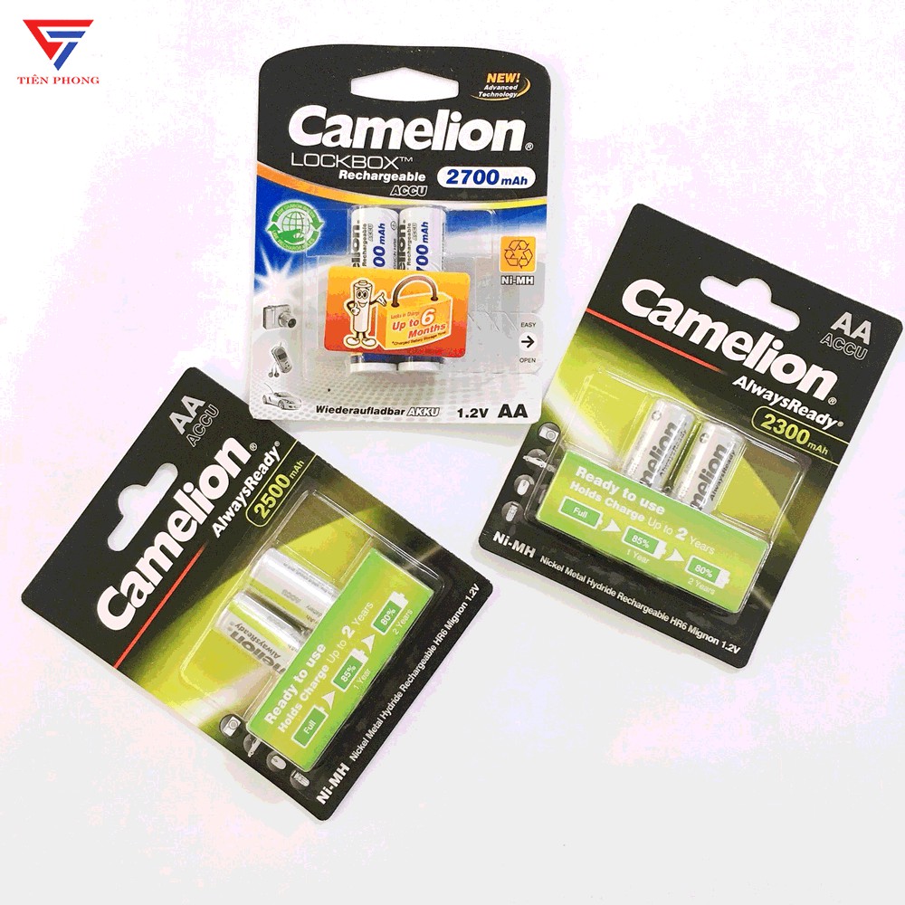Pin sạc tiểu AA Camelion 2300mAh, 2500mAh, 2700mAh chính hãng