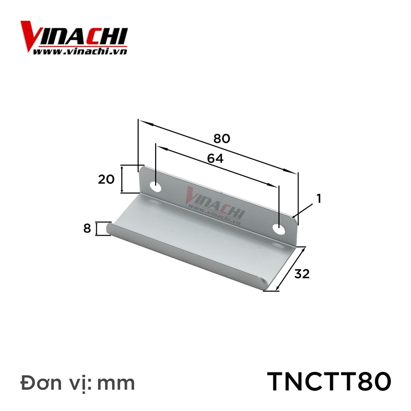 Tay Nắm Cánh Tủ Trắng - Tay Nắm Tủ Gỗ - 1 Cái