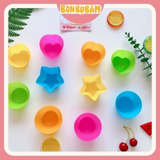 Khuôn Cupcake Silicon tròn 7cm, Khuôn Làm Bánh Bông Lan Cupcake, Muffin, Thạch, Rau Câu