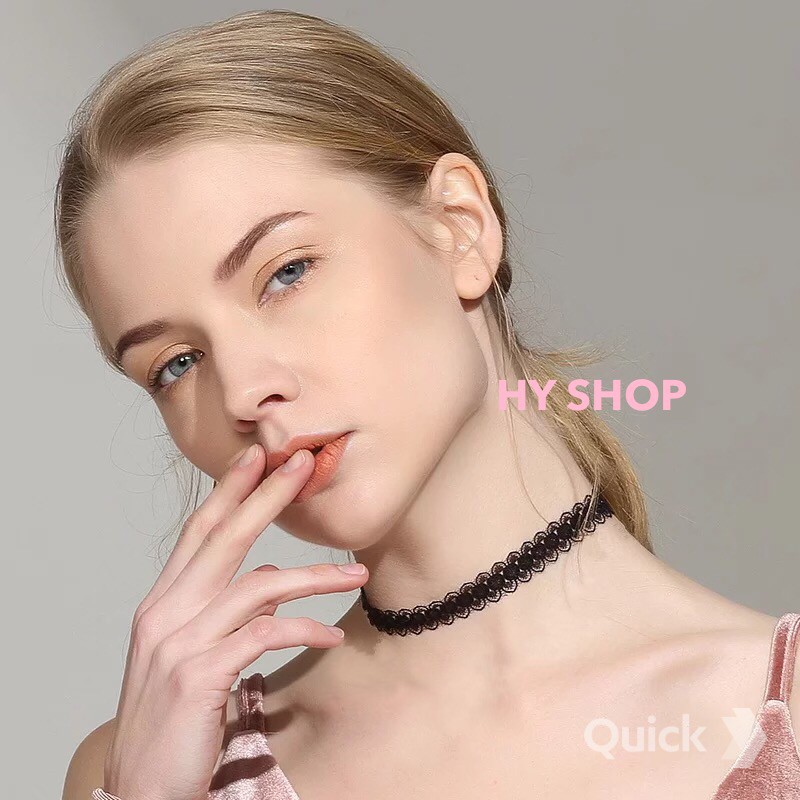 vòng cổ choker họa tiết hoa