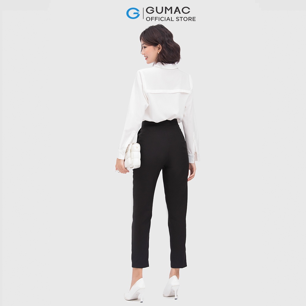 [Mã WABRGUM giảm 10% tối đa 30K đơn 99K] Áo sơ mi nữ công sở cơ bản GUMAC vải lụa cao cấp AC04057