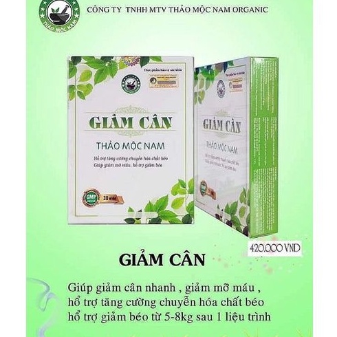 Thảo Mộc Giảm Cân THẢO MỘC NAM không tác dụng phụ liệu trình 30 viên