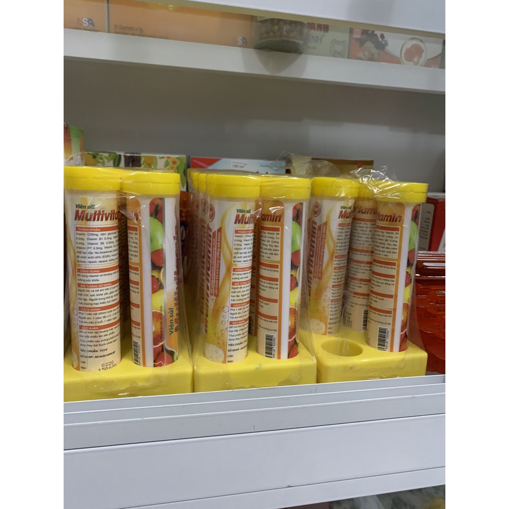Viên sủi tăng cường Vitamin: Viên sủi Multivitamin Tuýp 10 viên 3g | Thế Giới Skin Care